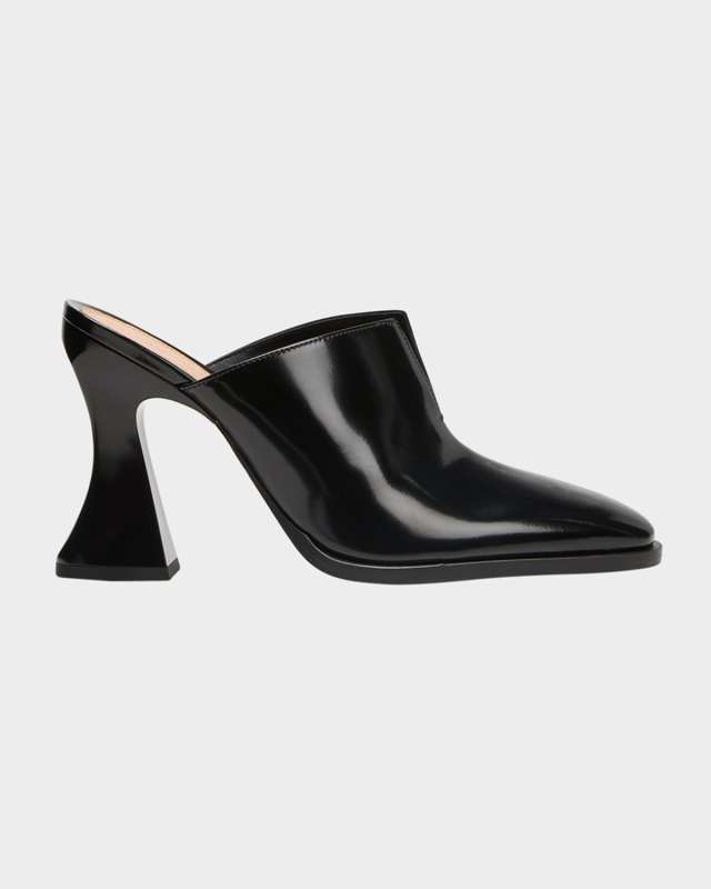 Cha-Cha Leather Mule Pumps